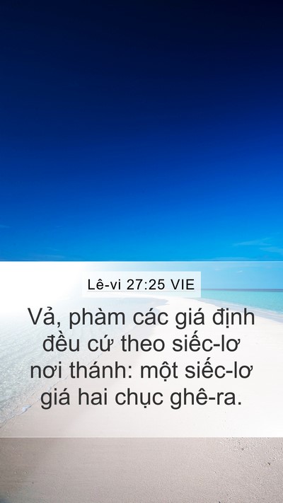 Lê-vi 27:25 VIE Bible Verse Image