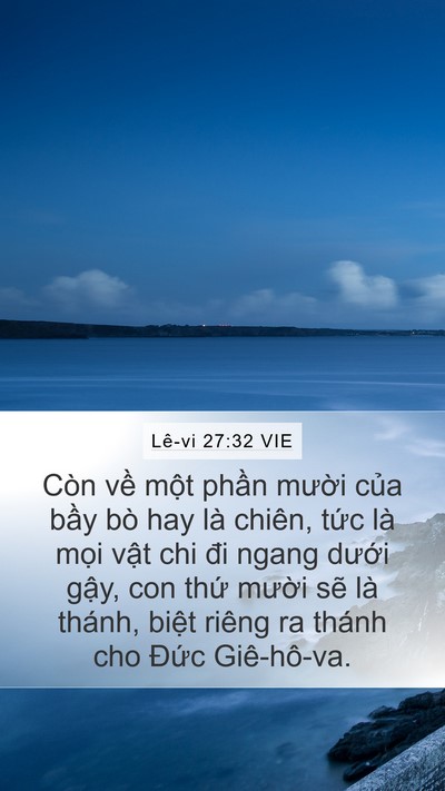 Lê-vi 27:32 VIE Bible Verse Image