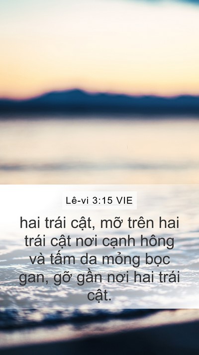 Lê-vi 3:15 VIE Mobile Phone Wallpaper - hai trái cật, mỡ trên hai trái cật nơi - Mobile Bible Verse Wallpaper
