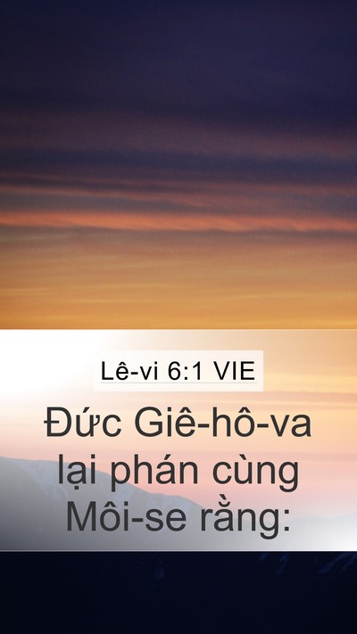 Lê-vi 6:1 VIE Bible Verse Image