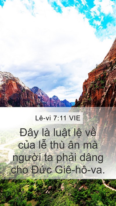 Lê-vi 7:11 VIE Bible Verse Image