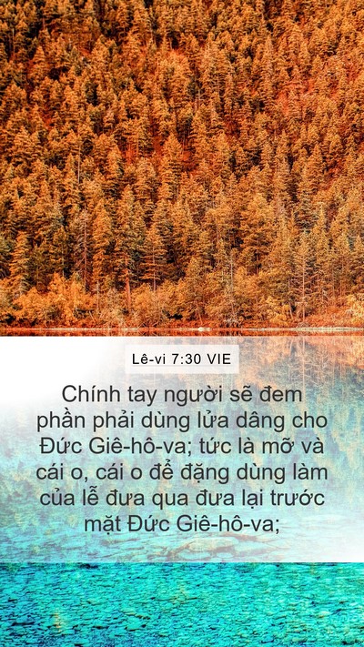 Lê-vi 7:30 VIE Bible Verse Image