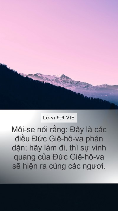 Lê-vi 9:6 VIE Bible Verse Image