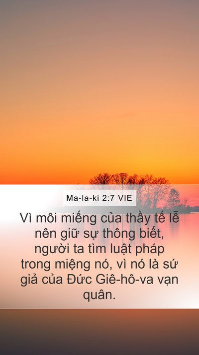 Ma-la-ki 2:7 VIE Bible Verse Image