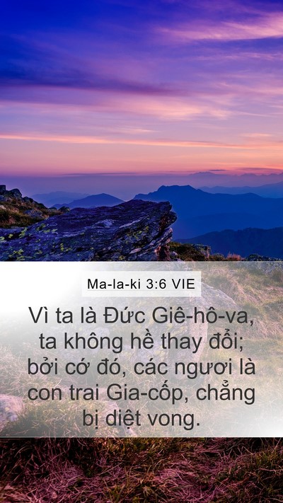 Ma-la-ki 3:6 VIE Bible Verse Image