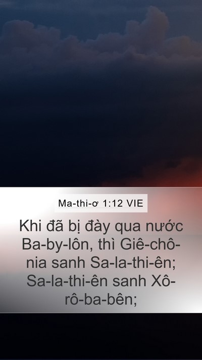 Ma-thi-ơ 1:12 VIE Bible Verse Image