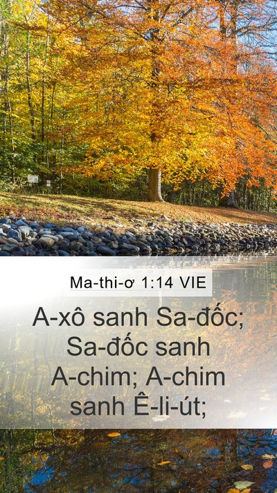 Ma-thi-ơ 1:14 VIE Mobile Phone Wallpaper - A-xô sanh Sa-đốc; Sa-đốc sanh A-chim; - Mobile Bible Verse Wallpaper