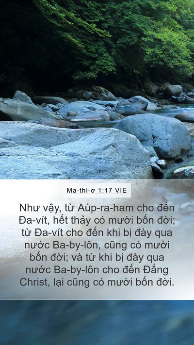 Ma-thi-ơ 1:17 VIE Bible Verse Image