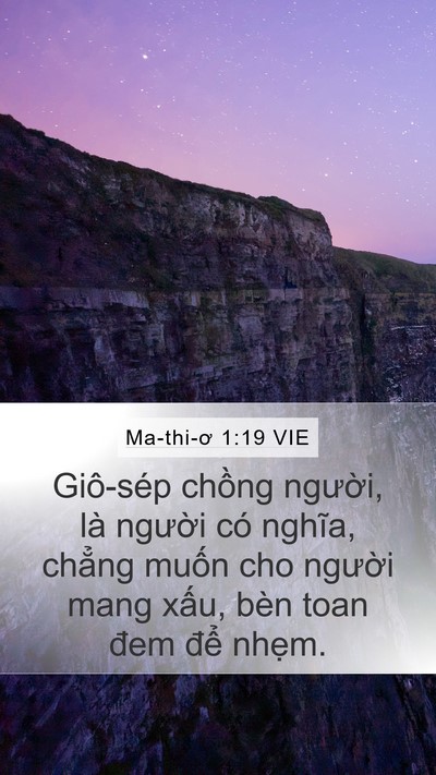 Ma-thi-ơ 1:19 VIE Bible Verse Image
