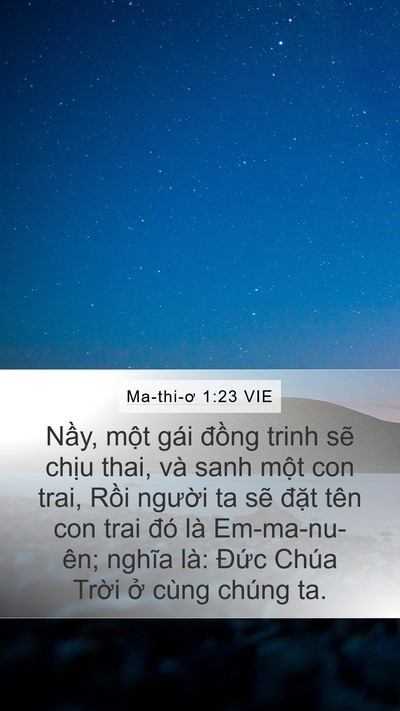 Ma-thi-ơ 1:23 VIE Bible Verse Image