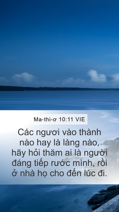 Ma-thi-ơ 10:11 VIE Bible Verse Image