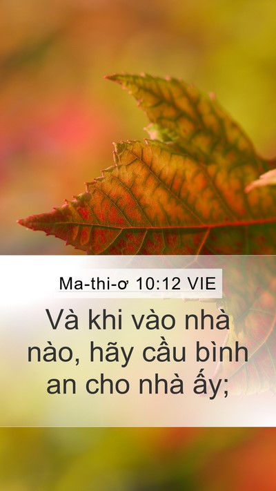 Ma-thi-ơ 10:12 VIE Bible Verse Image