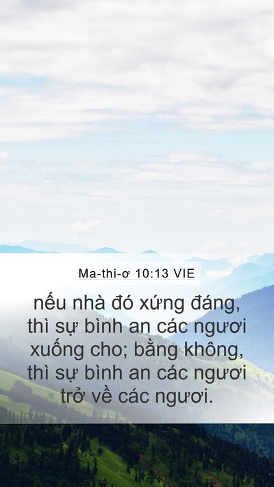 Ma-thi-ơ 10:13 VIE Bible Verse Image