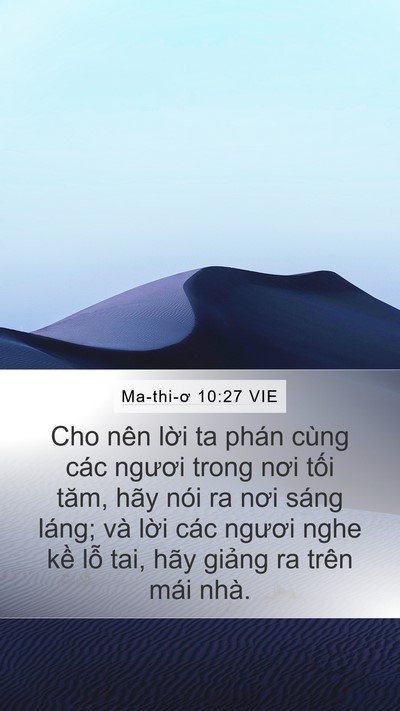 Ma-thi-ơ 10:27 VIE Bible Verse Image