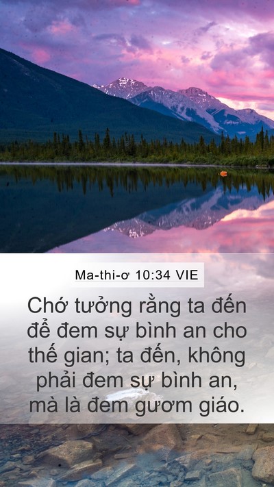 Ma-thi-ơ 10:34 VIE Bible Verse Image