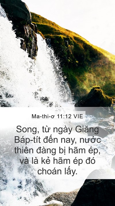 Ma-thi-ơ 11:12 VIE Bible Verse Image