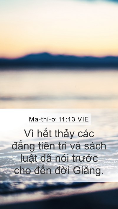 Ma-thi-ơ 11:13 VIE Mobile Phone Wallpaper - Vì hết thảy các đấng tiên tri và sách - Mobile Bible Verse Wallpaper