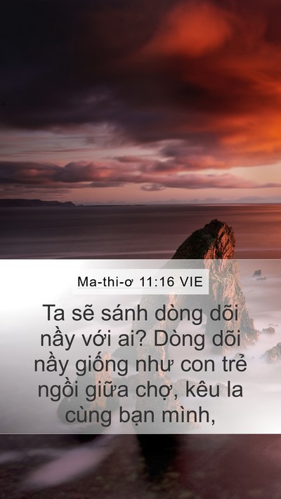 Ma-thi-ơ 11:16 VIE Bible Verse Image
