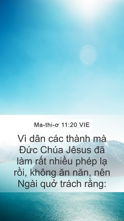 Ma-thi-ơ 11:20 VIE Bible Verse Image