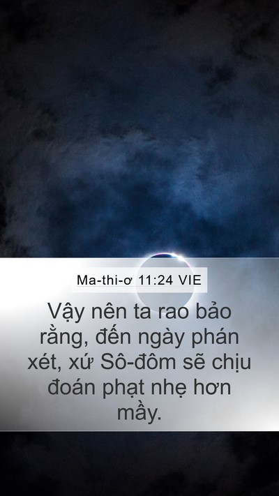 Ma-thi-ơ 11:24 VIE Bible Verse Image