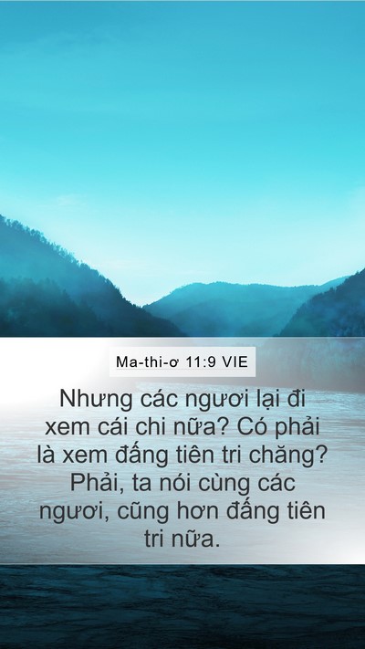 Ma-thi-ơ 11:9 VIE Bible Verse Image
