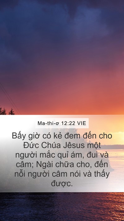 Ma-thi-ơ 12:22 VIE Bible Verse Image