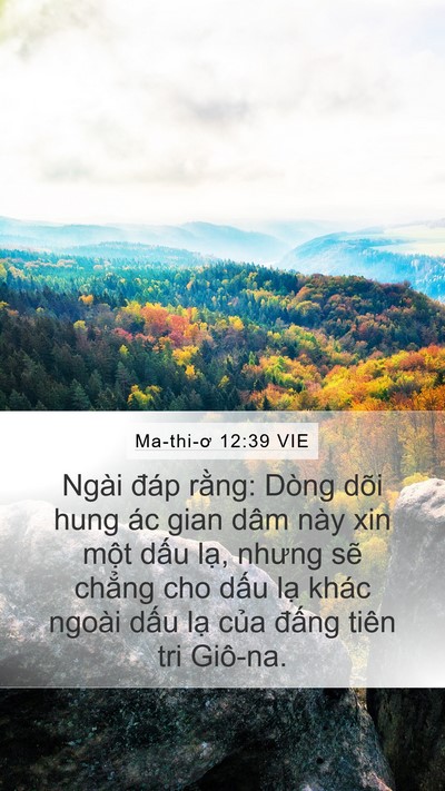 Ma-thi-ơ 12:39 VIE Bible Verse Image