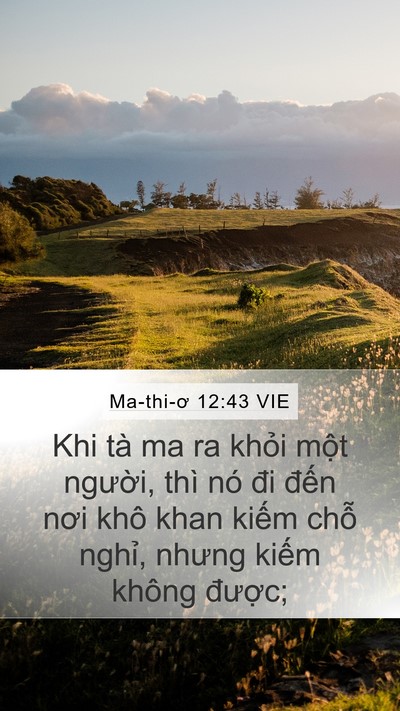 Ma-thi-ơ 12:43 VIE Bible Verse Image