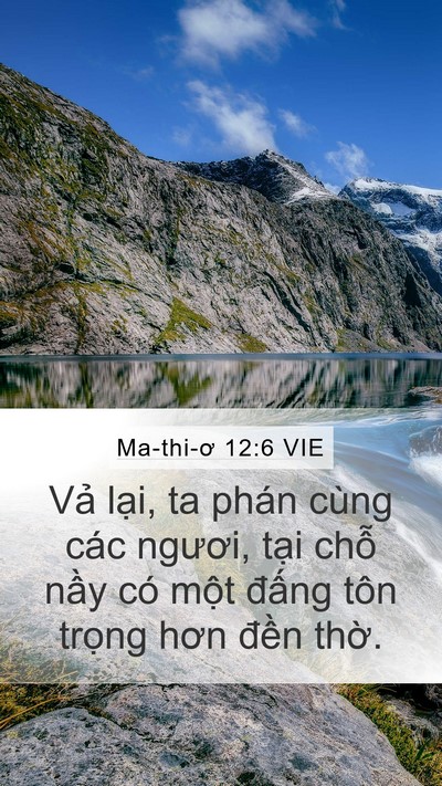 Ma-thi-ơ 12:6 VIE Bible Verse Image