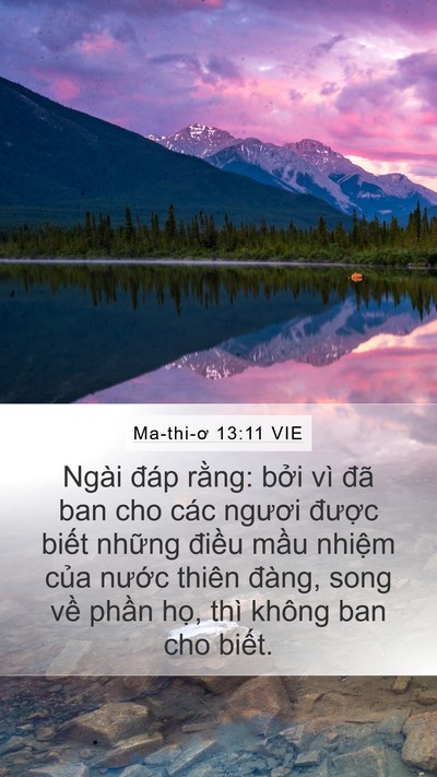 Ma-thi-ơ 13:11 VIE Bible Verse Image