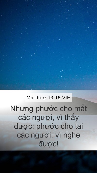 Ma-thi-ơ 13:16 VIE Bible Verse Image