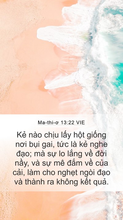 Ma-thi-ơ 13:22 VIE Bible Verse Image