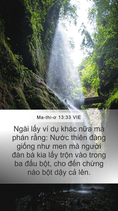 Ma-thi-ơ 13:33 VIE Bible Verse Image