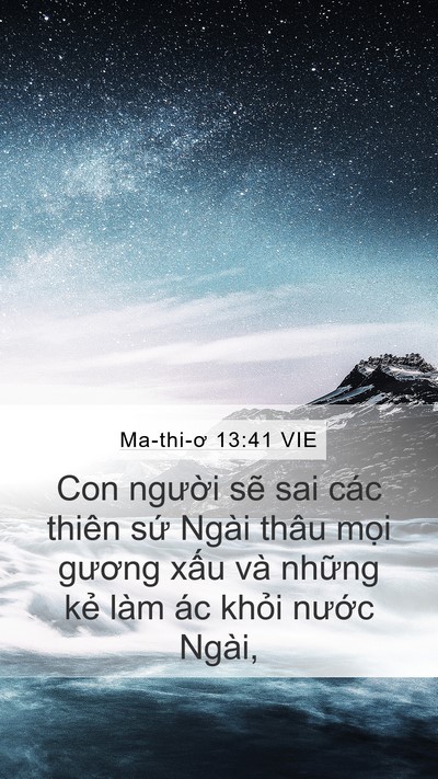 Ma-thi-ơ 13:41 VIE Bible Verse Image