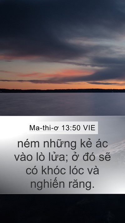 Ma-thi-ơ 13:50 VIE Bible Verse Image