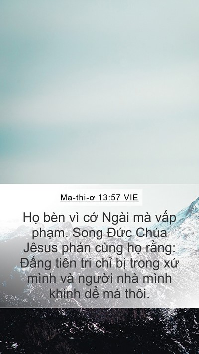 Ma-thi-ơ 13:57 VIE Bible Verse Image