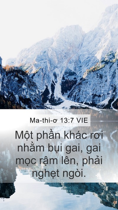 Ma-thi-ơ 13:7 VIE Mobile Phone Wallpaper - Một phần khác rơi nhằm bụi gai, gai - Mobile Bible Verse Wallpaper