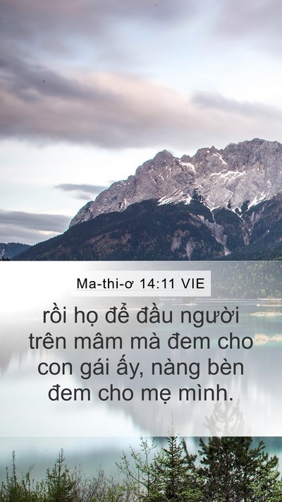 Ma-thi-ơ 14:11 VIE Bible Verse Image