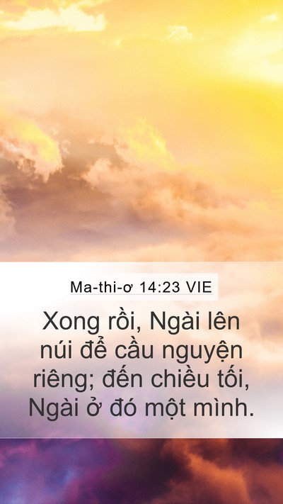 Ma-thi-ơ 14:23 VIE Bible Verse Image