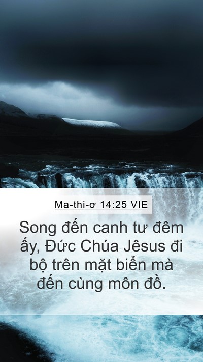 Ma-thi-ơ 14:25 VIE Bible Verse Image