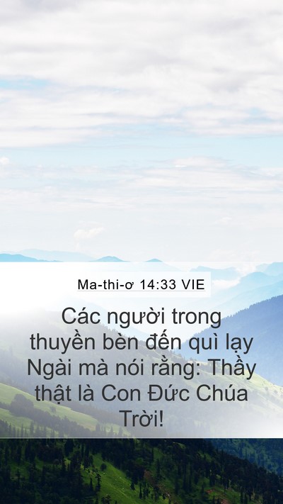 Ma-thi-ơ 14:33 VIE Bible Verse Image