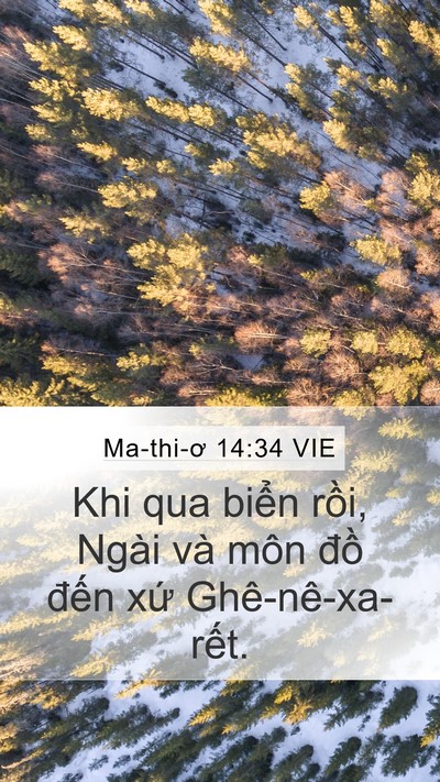 Ma-thi-ơ 14:34 VIE Bible Verse Image