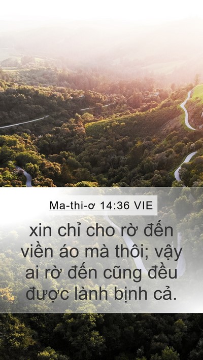 Ma-thi-ơ 14:36 VIE Bible Verse Image