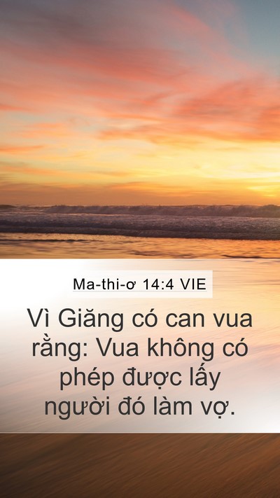 Ma-thi-ơ 14:4 VIE Bible Verse Image