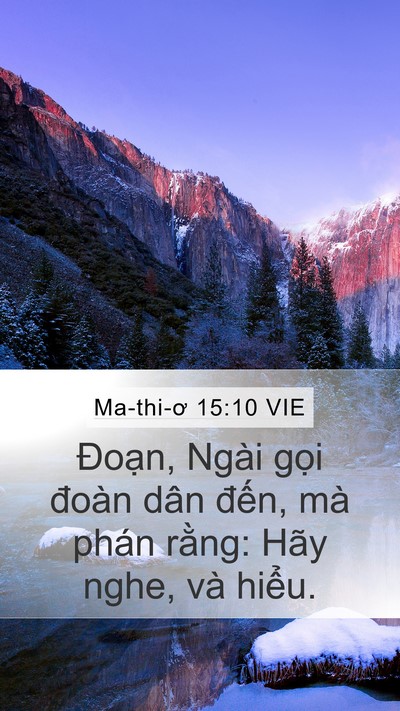 Ma-thi-ơ 15:10 VIE Bible Verse Image