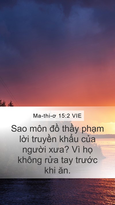 Ma-thi-ơ 15:2 VIE Bible Verse Image