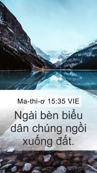 Ma-thi-ơ 15:35 VIE Bible Verse Image