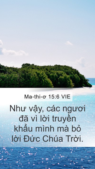 Ma-thi-ơ 15:6 VIE Bible Verse Image