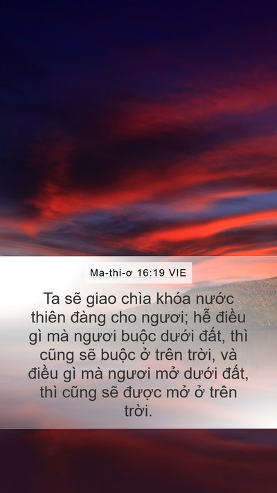Ma-thi-ơ 16:19 VIE Bible Verse Image