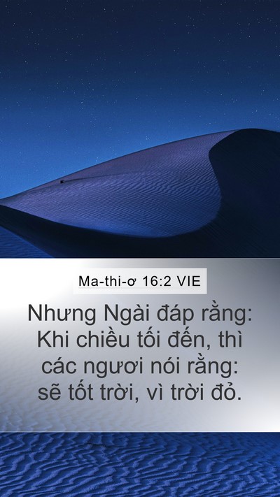 Ma-thi-ơ 16:2 VIE Bible Verse Image